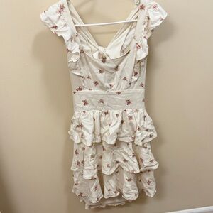 Altar'd State Cream Floral Mini Dress